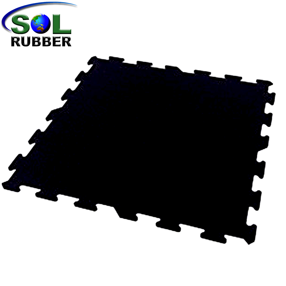 SOL RUBBER interlocking gym floor rubber tiles (242)