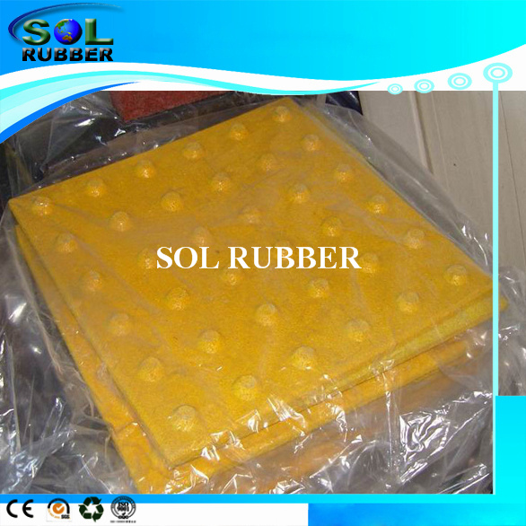 Recycled rubber granules tactile