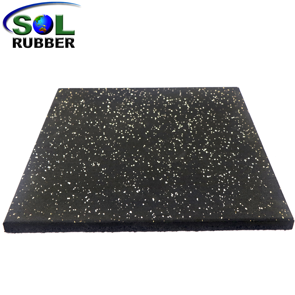 15mm Black Gym Flooring Rubber Mat