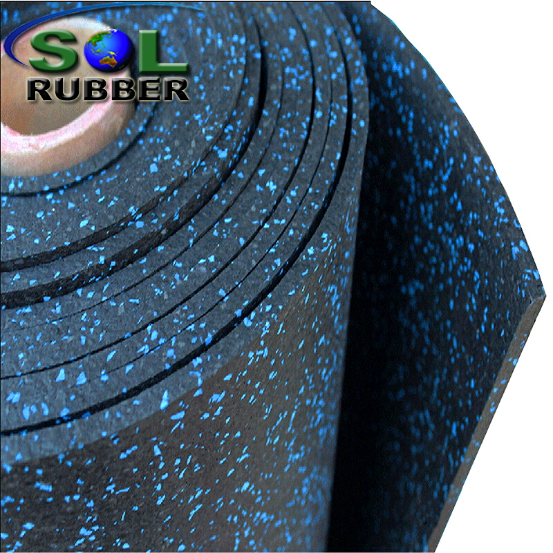 Shock Proof Premium Gym Fitness Rubber Flooring In Roll