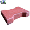 SOL RUBBER color surface rubber flooring dog bone paver floor mat 
