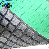 SOL RUBBER outdoor driveway recycled rubber brick tiles mats lowes fine SBR granules