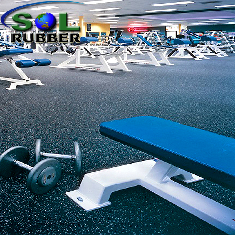 Shock Proof Premium Gym Fitness Rubber Flooring In Roll