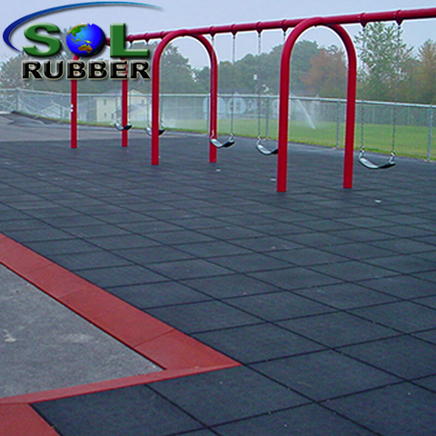 20mm Protection Outdoor Playground Rubber Flooring Tiles