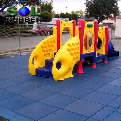 Safety Outdoor Interlock Playground Rubber Flooring Tile
