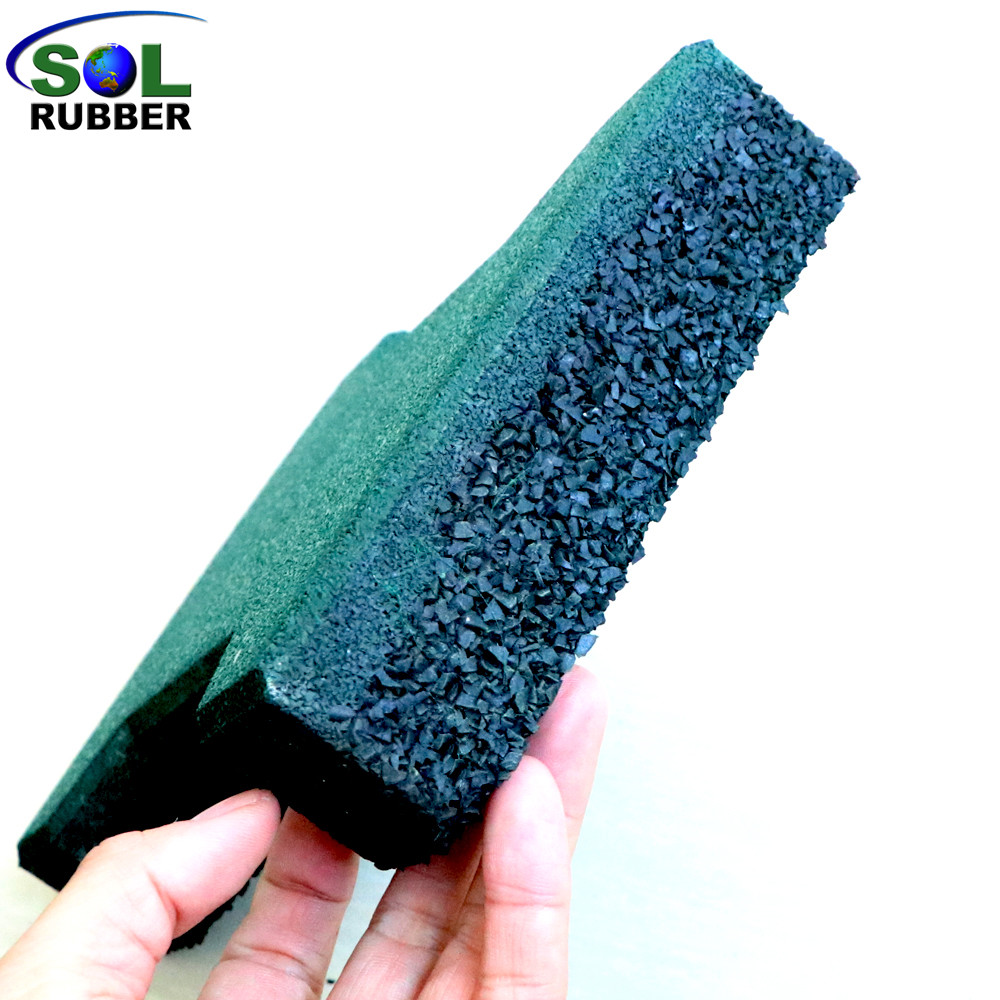 SOL RUBBER outdoor driveway recycled rubber brick tiles patio pavers mats  lowes fine SBR granules surface, bigger SBR granules bottom - Buy rubber  pavers, rubber brick, outdoor rubber driveway mats Product on