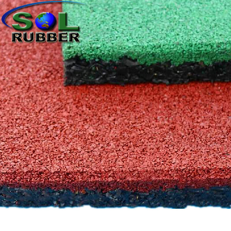 Anti Vibration Outdoor Sports Rubber Crumb Floor Tile