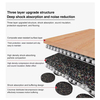 Wood Grains Pvc Odorless Absorption Rubber Gym Mats Flooring Rubber Tiles
