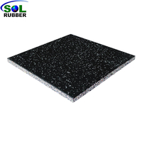 500mm Width EPDM Flecks Gym Floor Rubber Mat 20mm Thick Interlock