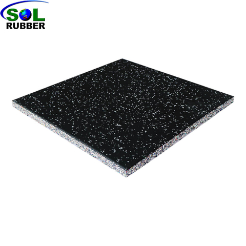 500mm Width EPDM Flecks Gym Floor Rubber Mat 20mm Thick Interlock