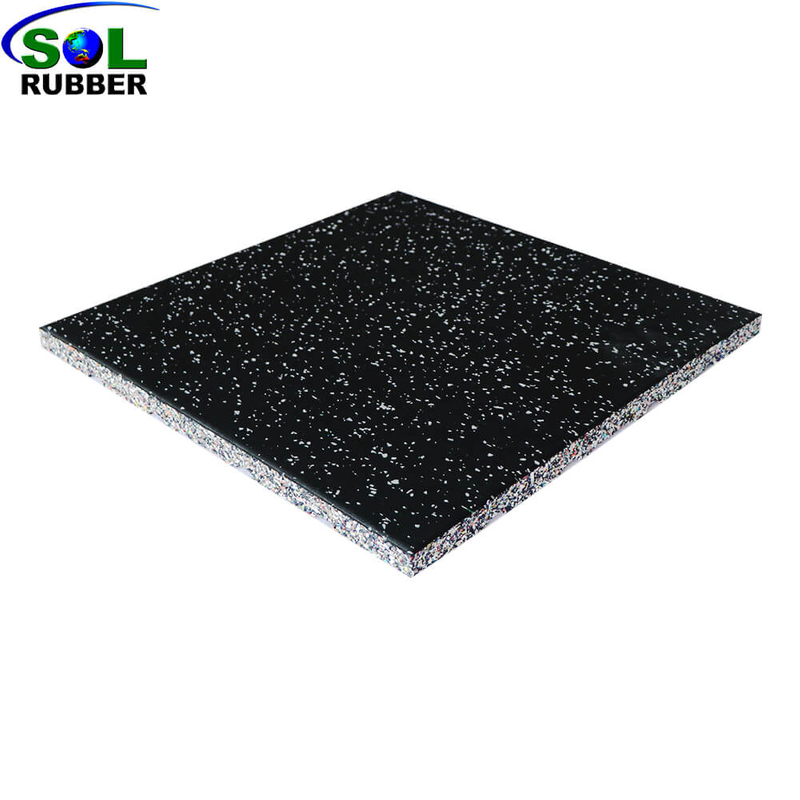 500mm Width EPDM Flecks Gym Floor Rubber Mat 20mm Thick Interlock