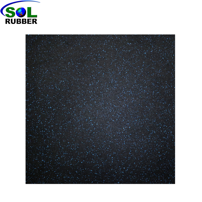 SLGT-Blue-SOL RUBBER Non-Toxic Fitness Rubber Floor Mat Protective Gym Flooring for Weights