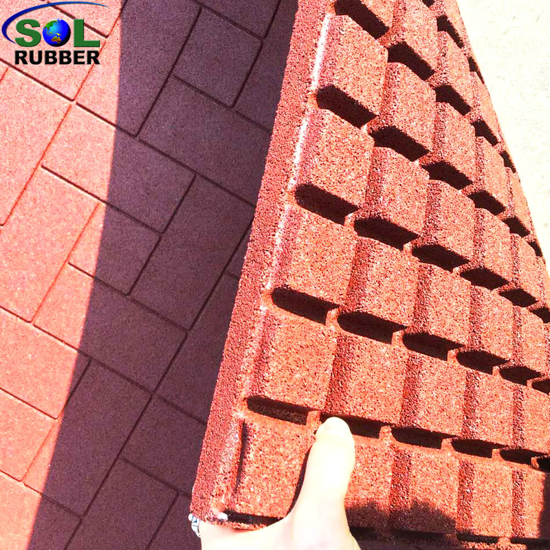 30mm Thick Unique Design Horse Stable Rubber Flooring