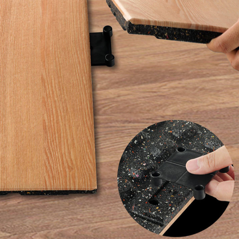 Wood Grains Pvc Odorless Absorption Rubber Gym Mats Flooring Rubber Tiles