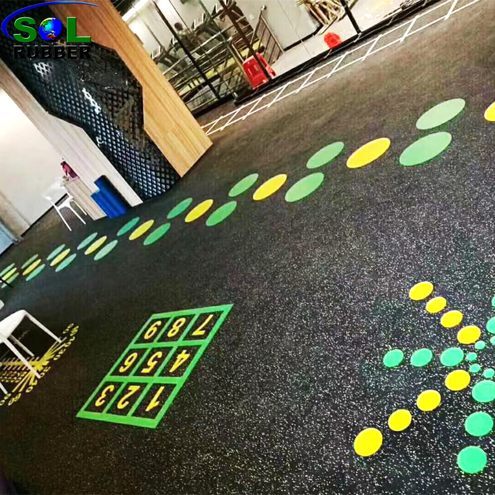 3-12mm Green EPDM Granules SBR Particle Rubber Rolls for Indoor Gym Flooring