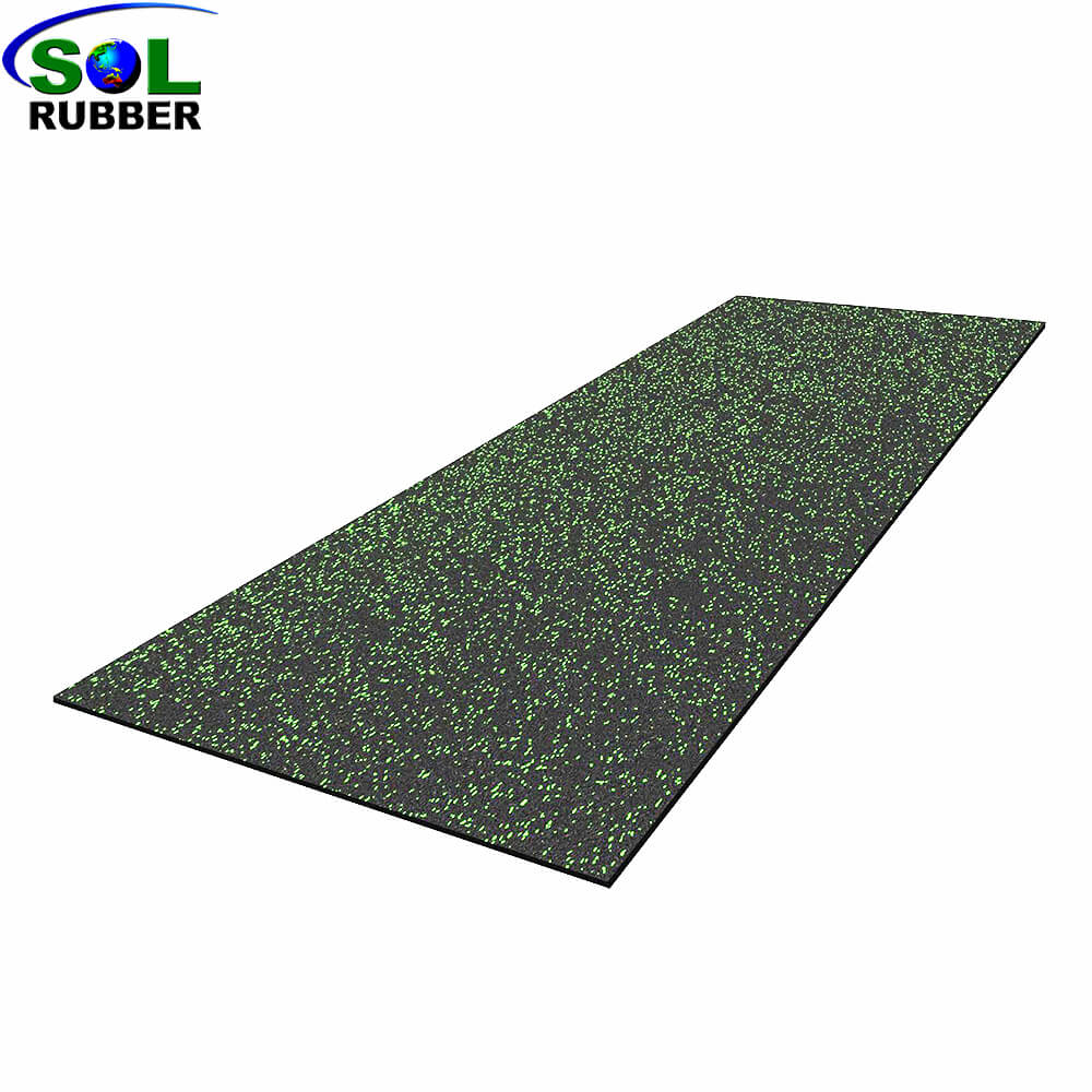 3-12mm Green EPDM Granules SBR Particle Rubber Rolls for Indoor Gym Flooring