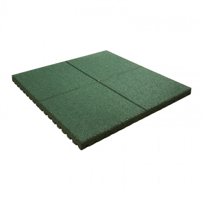 Eco-sport Interlocking Heavy Duty Rubber Tile Green Non-Slip Flooring Mat for Playground