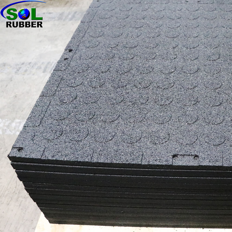 100% Premium Recycled SBR 1m x 1m 20 mm Rubber Gym Tiles