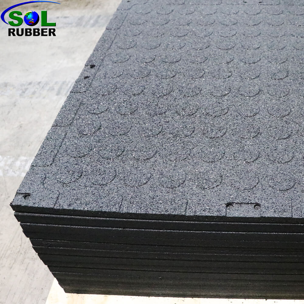 100% Premium Recycled SBR 1m x 1m 20 mm Rubber Gym Tiles