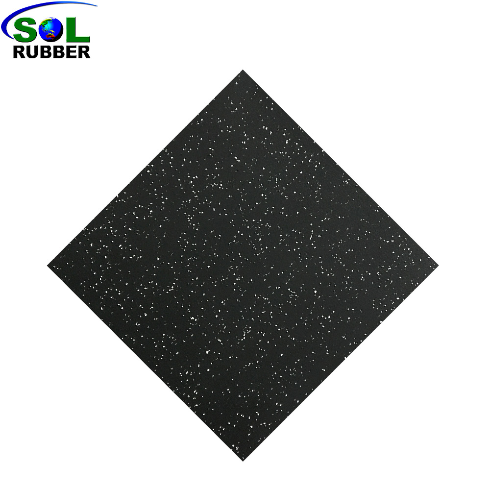 SLGT-White SOL RUBBER Anti-slip Color Rubber Mat EPDM Sports Rubber Flooring Tiles Gym Equipments