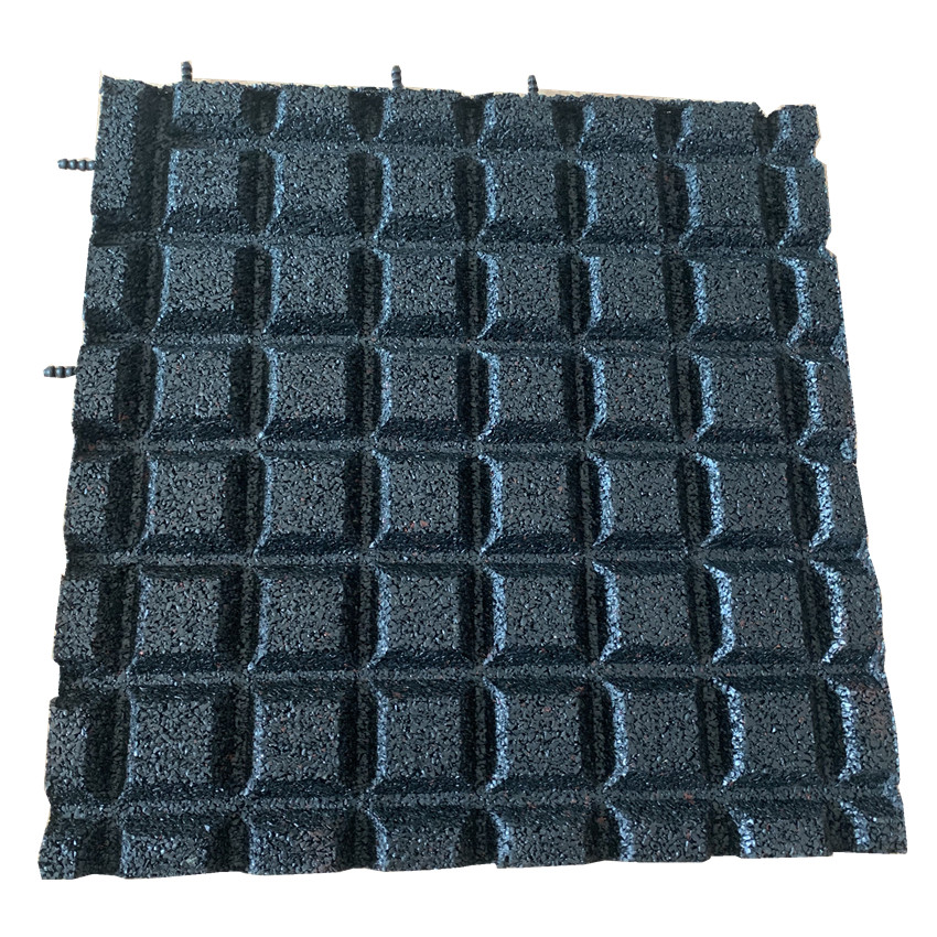 50mm Safety Outdoor Interlocking Rubber Floor Tiles for Playground