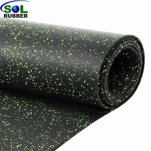 3-12mm Green EPDM Granules SBR Particle Rubber Rolls for Indoor Gym Flooring