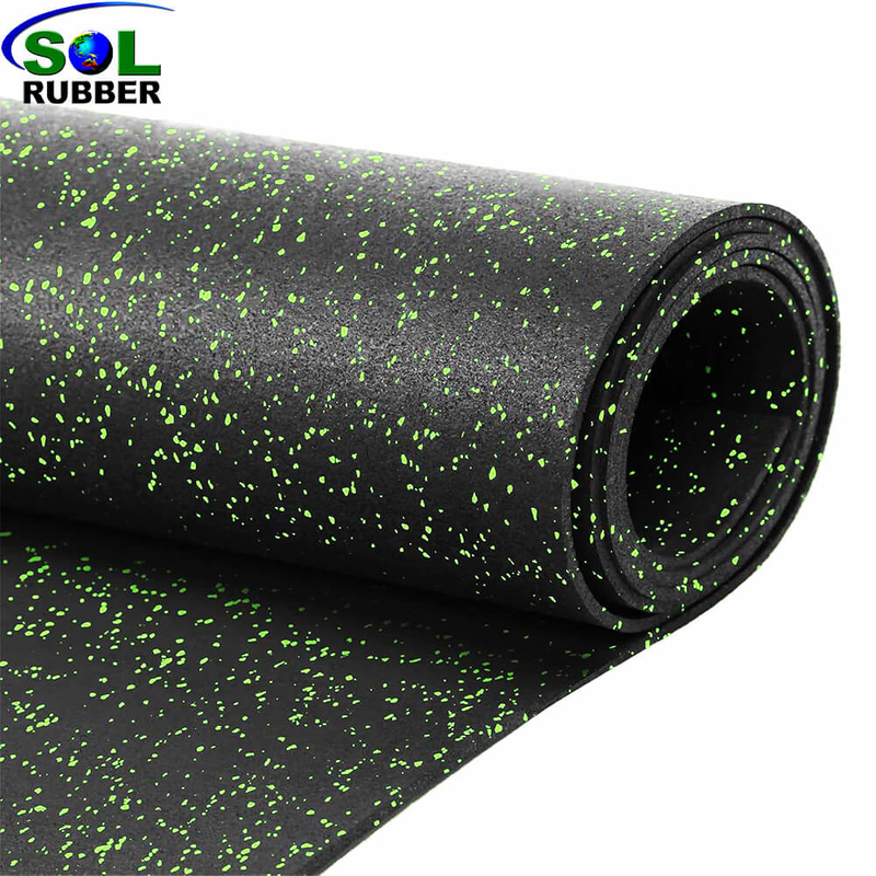 3-12mm Green EPDM Granules SBR Particle Rubber Rolls for Indoor Gym Flooring