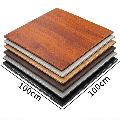 Wood Grains Pvc Odorless Absorption Rubber Gym Mats Flooring Rubber Tiles