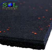 20mm SBR Granules Molded Fitness Equipment Gym Rubber Flooring