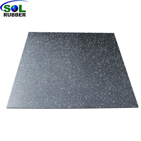 Shock-absorbing Grey EPDM Gym 15mm Rubber Flooring For Fitness Equipment
