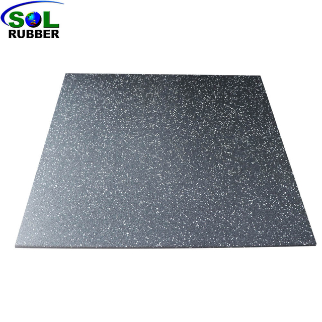 Shock-absorbing Grey EPDM Gym 15mm Rubber Flooring For Fitness Equipment