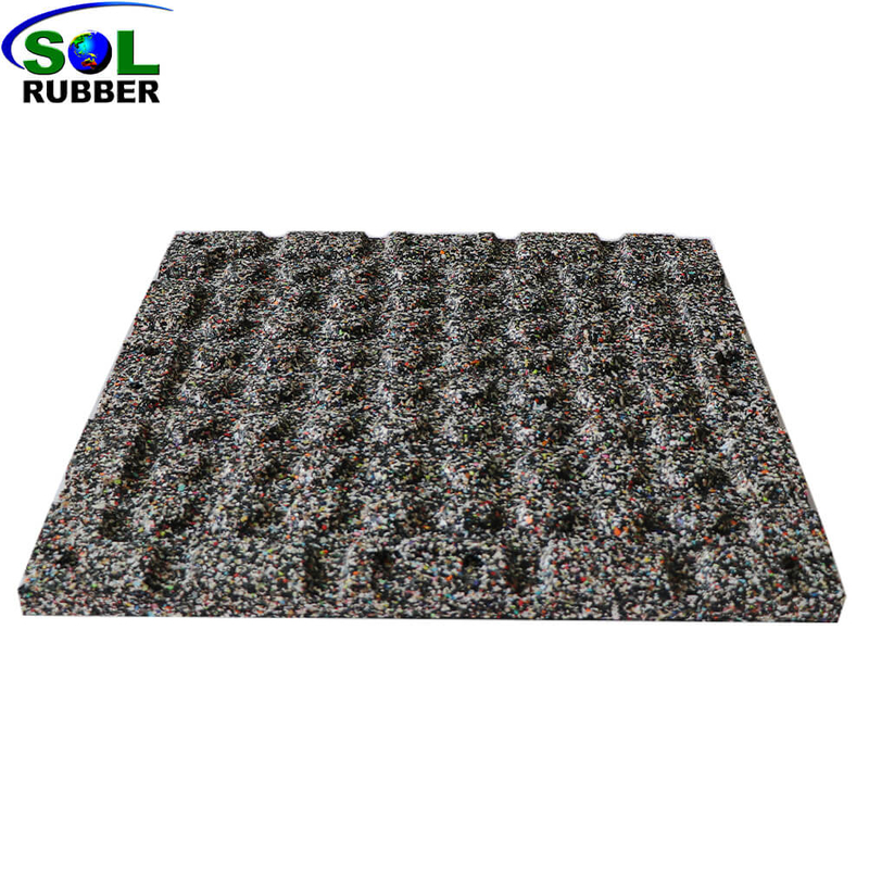 500mm Width EPDM Flecks Gym Floor Rubber Mat 20mm Thick Interlock