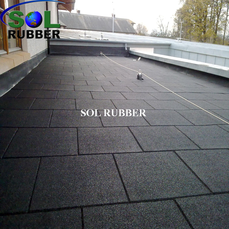 40mm Heavy Free Weights Gym Flooring Rubber Tile