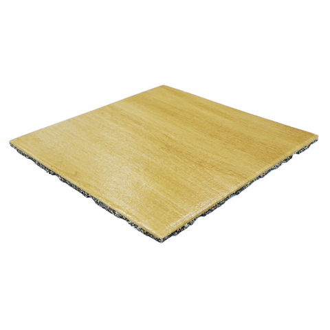 20mm Thick Wood Grain Surface Fitness Equipment Composite Gym Rubber Floor Tile