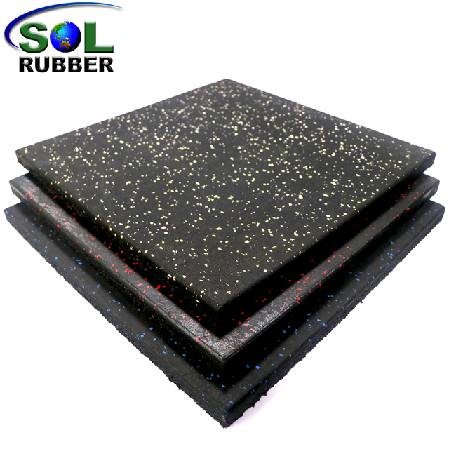 SOL RUBBER EPDM gym rubber flooring roll EPDM particles mixed