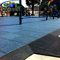Outdoor Playground Rubber Tile Floor Mat with High Quality Rubber Mats
