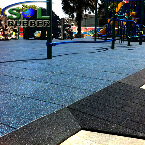 Outdoor Playground Rubber Tile Floor Mat with High Quality Rubber Mats