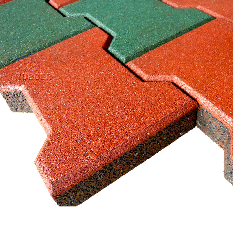 25mm Equine Protection Outdoor Dogbone Rubber Paving Brick
