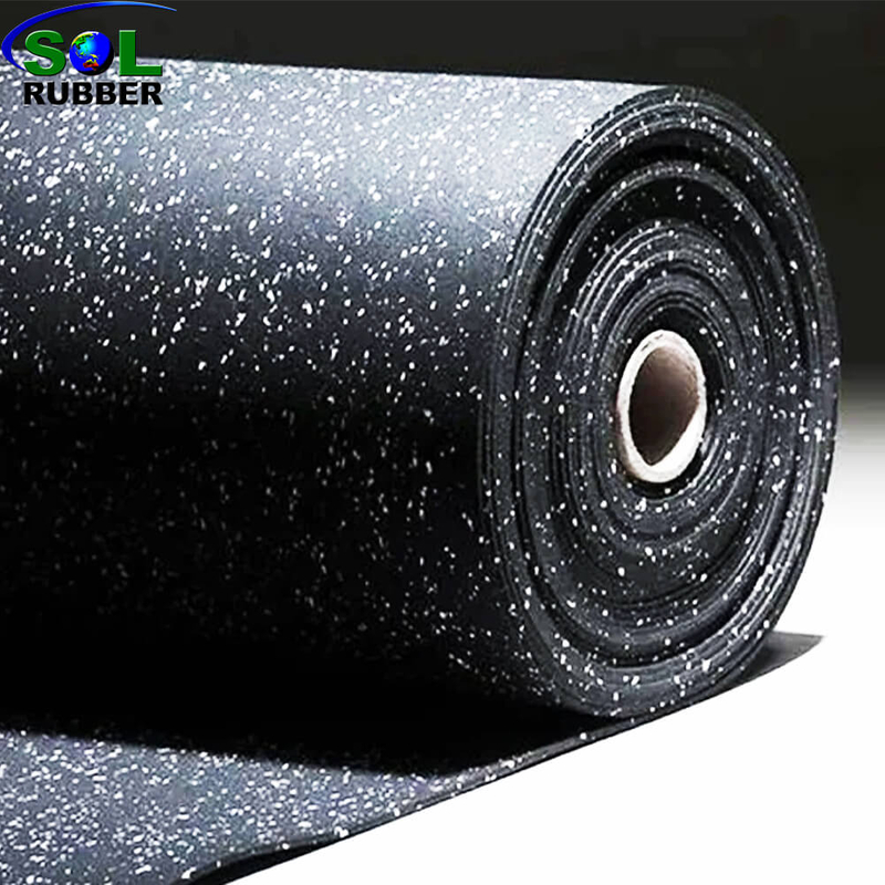100% Recyclable Materials Fitness Gym Rubber Roll Flooring Mat