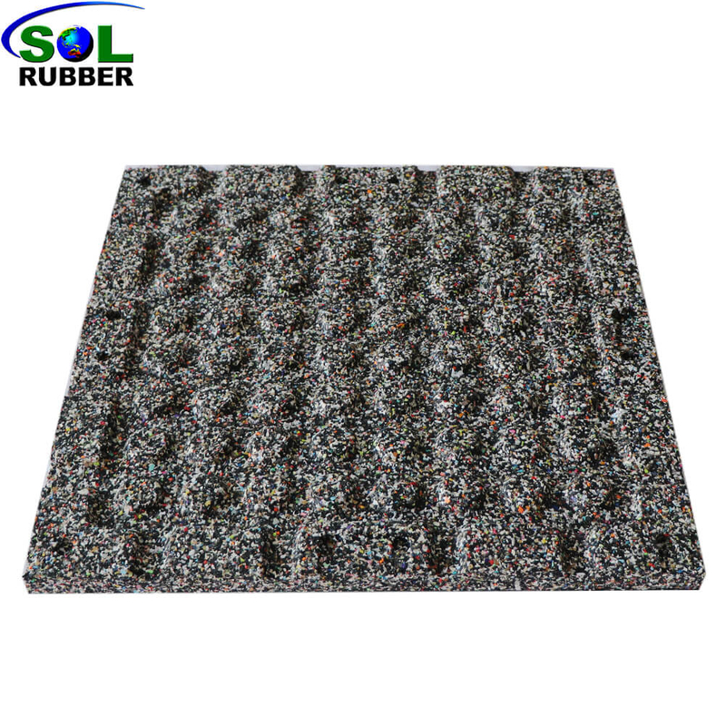 500mm Width EPDM Flecks Gym Floor Rubber Mat 20mm Thick Interlock