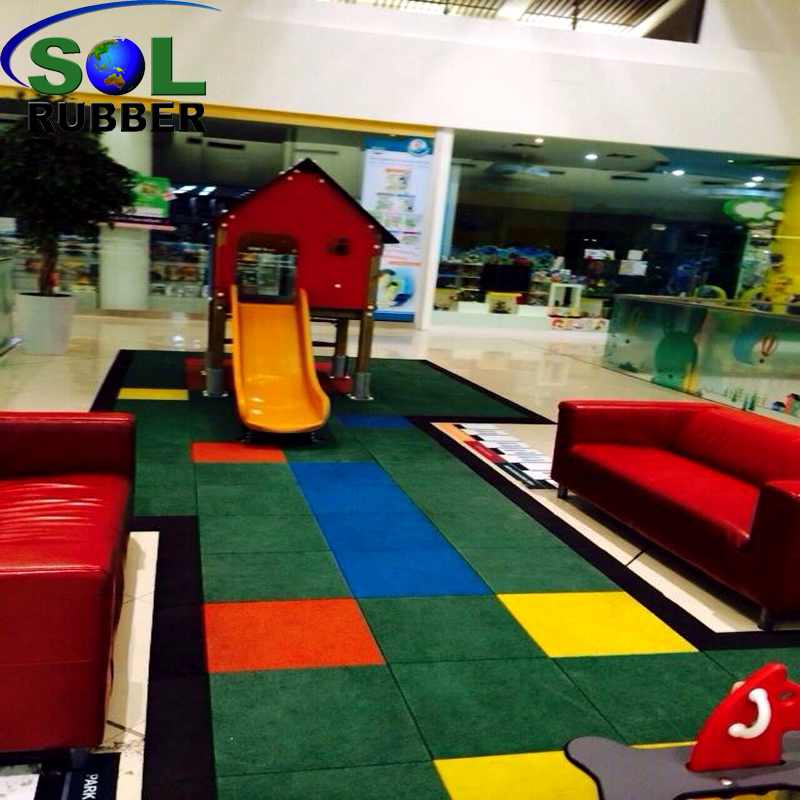 25mm High Density Outdoor Safety Playground Rubber Floor Tile