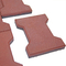 23mm Whole Color Red Rubber Paver 