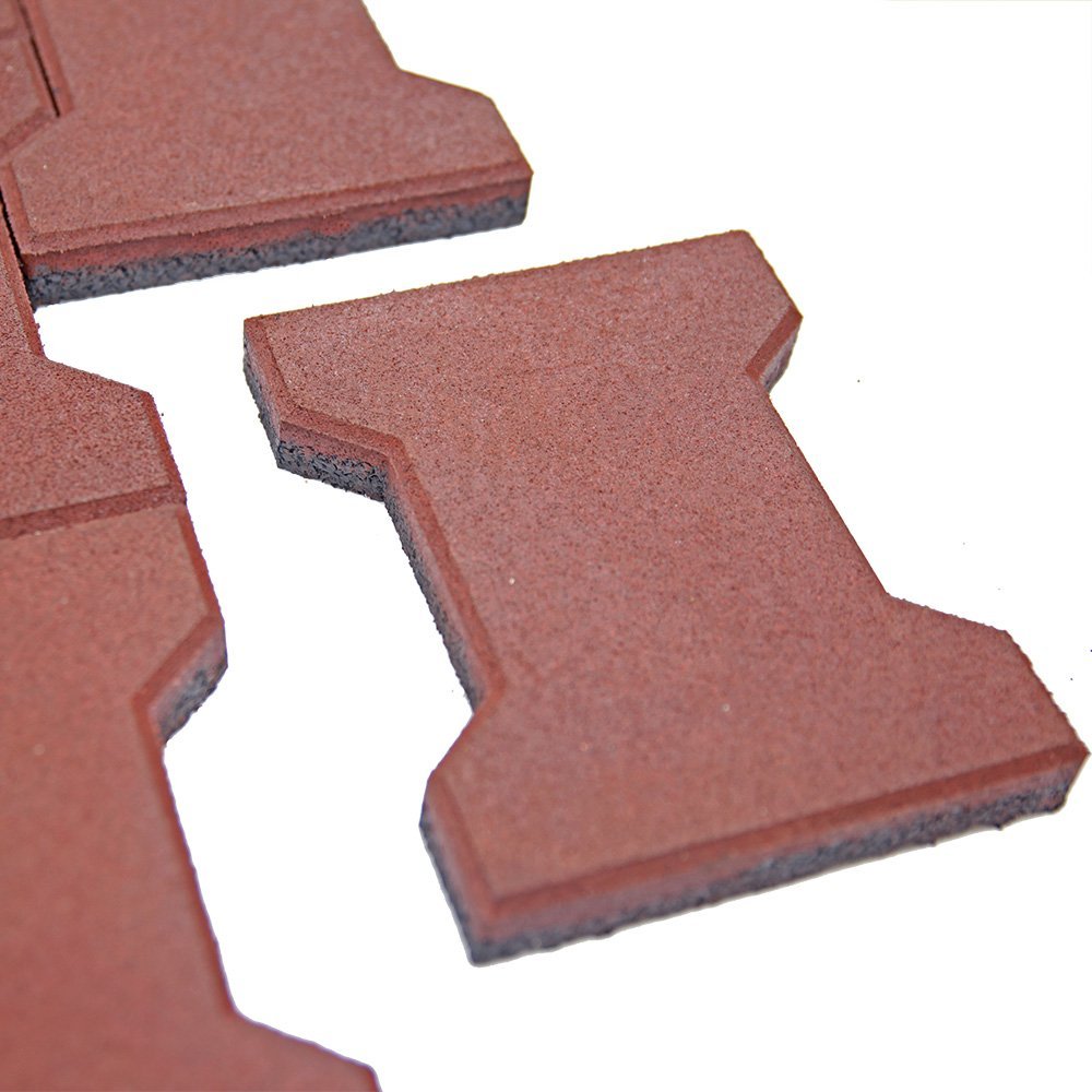 23mm Whole Color Red Rubber Paver 