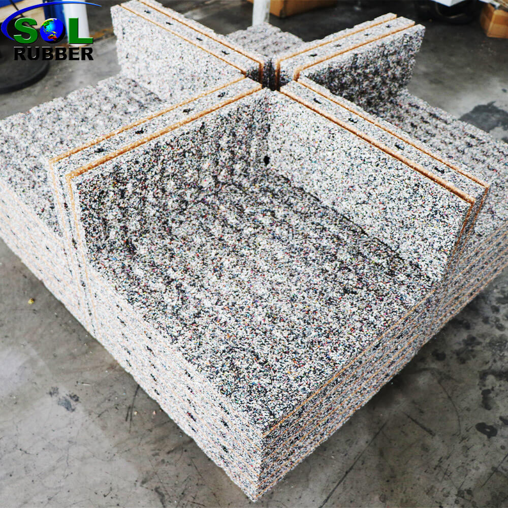 500mm Width EPDM Flecks Gym Floor Rubber Mat 20mm Thick Interlock