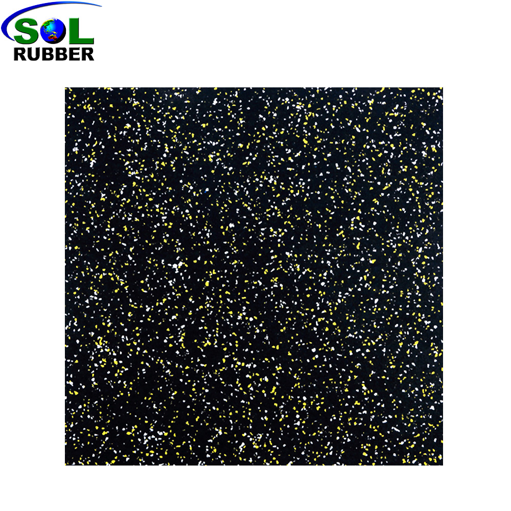 SLGT-Mixed Color SOL RUBBER High Quality Natural Rubber Mat Rubber for Gym Rubber Flooring Soundproof Mat for Floor Anti Vibration Mat