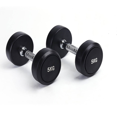 Gym Equipment Round Rubber Fixed Dumbbell