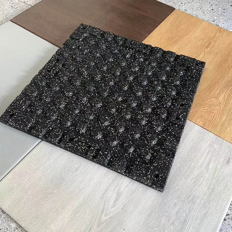 Wood Grains Pvc Odorless Absorption Rubber Gym Mats Flooring Rubber Tiles