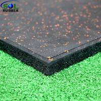 30mm Heavy Lifting Self-connect Interlock Rubber Tiles For Gym Flooring