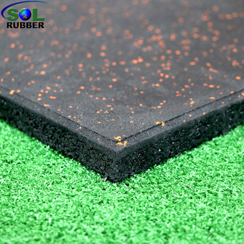 30mm Heavy Lifting Self-connect Interlock Rubber Tiles For Gym Flooring