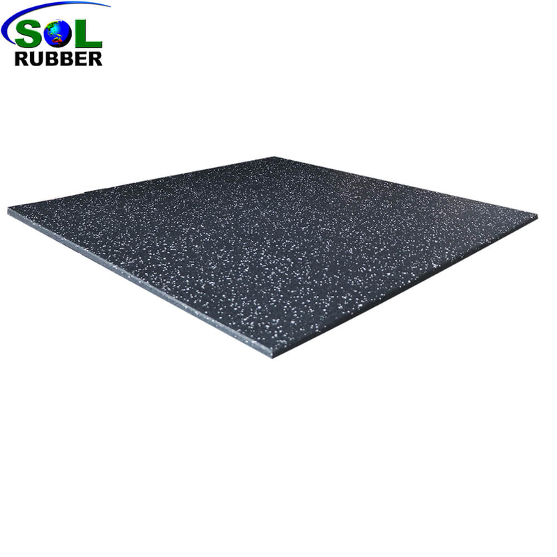 Shock-absorbing Grey EPDM Gym 15mm Rubber Flooring For Fitness Equipment